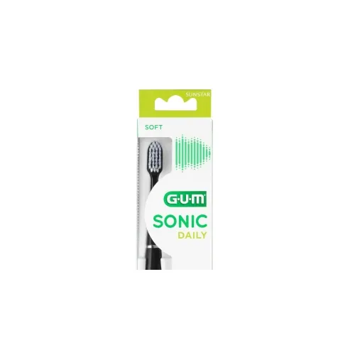 GUM® Sonic Daily Black zobu birste (ar bateriju) - Produkta attēls 