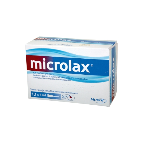 Product image of MICROLAX 5ML VIENREIZLIETOJAMĀS KLIZMAS N12