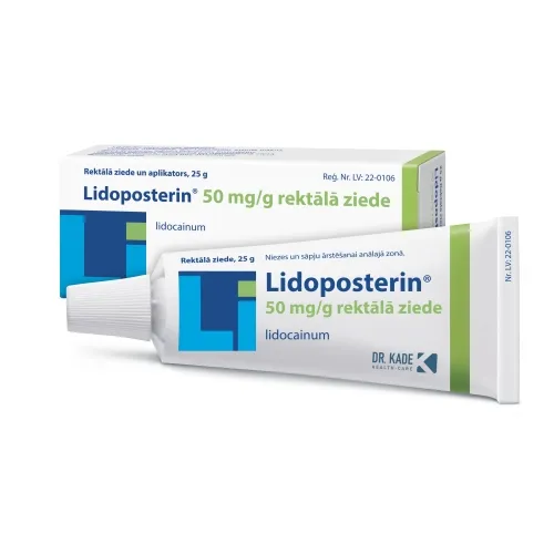 Product image of LIDOPOSTERIN ZIEDE REKTĀLĀ 50MG/G 25G
