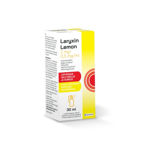 Product image of LARYXIN LEMON 2MG/0.5MG/ML SPRAY 30ML