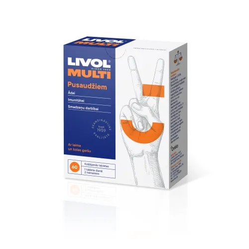 Product image of LIVOL Multi Pusaudžiem košļājamās tabletes ar laima/kolas garšu, 60 ga