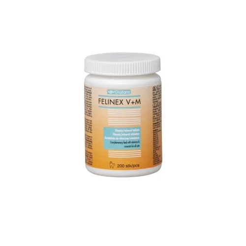Diafarm Felinex V+ M tabletes kaķiem N200 - Produkta attēls 