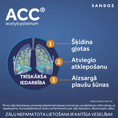 ACC 600mg putojošās tabletes, 6 gab. - Produkta attēls 1