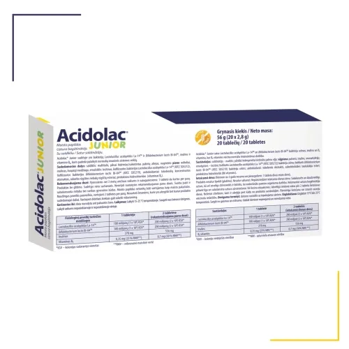 ACIDOLAC® Junior tabletes, 20 gab. - Produkta attēls 1