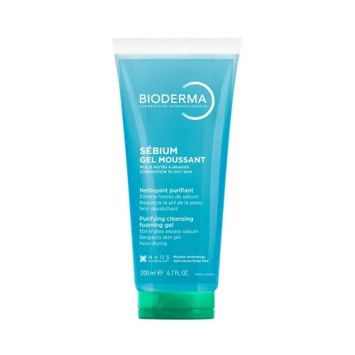 BIODERMA Sebium attīrošais gels tūbiņā, 200 ml - Produkta attēls 