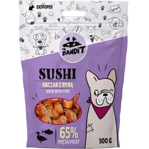 MR.BANDIT SUSHI SUŠI ROLLI PĪLE AR ZIVI 500G - Produkta attēls 