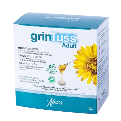 Product image of GRINTUSS Adult tabletes, 20 gab.