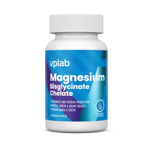 VPLAB Magnesium Bisglycinate Chelate kapsulas, 60 gab