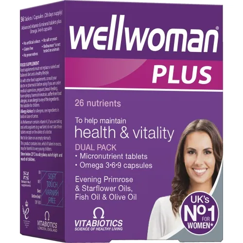 Wellwoman® Plus Omega 3-6-9, 28 tabletes un 28 kapsulas