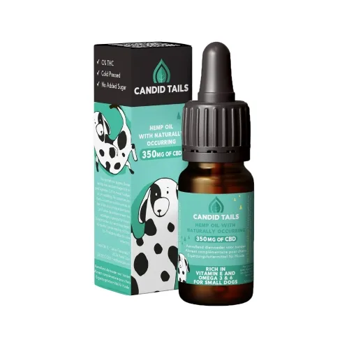 Candid Tails CBD kaņepju-laša eļļa suņiem (<12kg) 10ml - Produkta attēls 