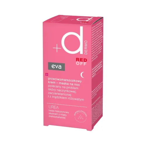 EVA DERMO Red Off pretgrumbu nakts krēms – maska kuperozai sejas ādai, 50 ml