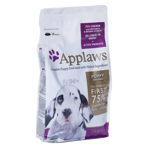 Applaws kucēnu sausā barība lielām šķirnēm vista 2kg - Produkta attēls 