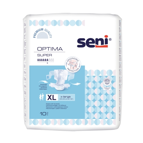 SENI OPTIMA SUPER jostbikses pieaugušajiem, XL izmērs, 10 gab. - Produkta attēls 