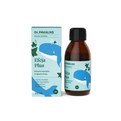 DR.PAKALNS Efeja Plus balzams elpceļiem ar agaves sīrupu (bērniem), 12