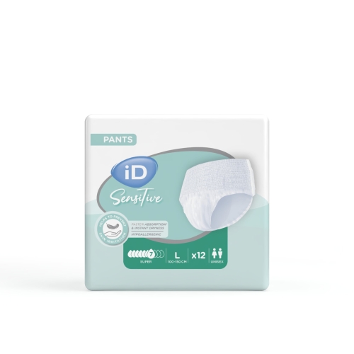 Product image of ID Sensitive Pants Super L uzsūcošās bikses, 12 gab.