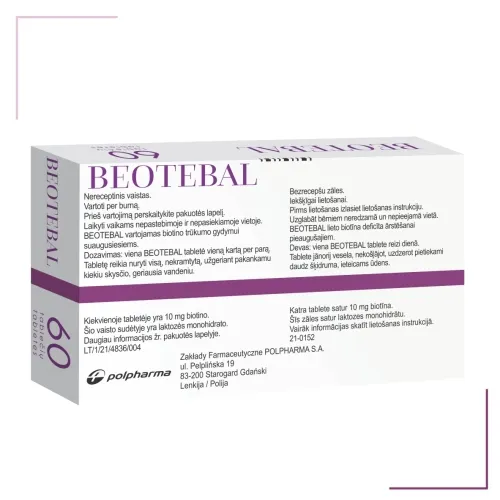 BEOTEBAL 10 mg tabletes, 60 gab. - Produkta attēls 1