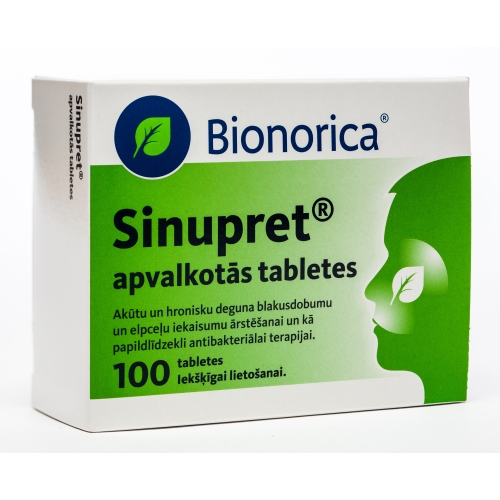 SINUPRET® apvalkotās tabletes, 100 gab