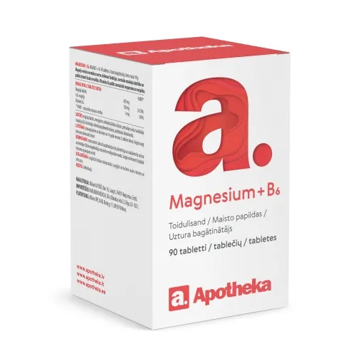 Product image of APOTHEKA Magnijs + B6 tabletes, 90 gab