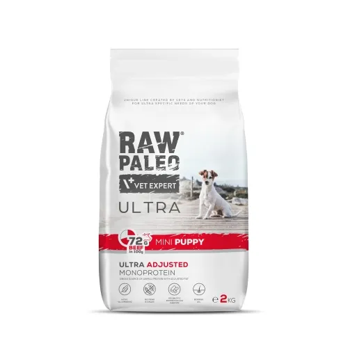 RAW PALEO ULTRA KUCĒNU SAUSĀ B MINI LIELLOPS 2KG - Produkta attēls 