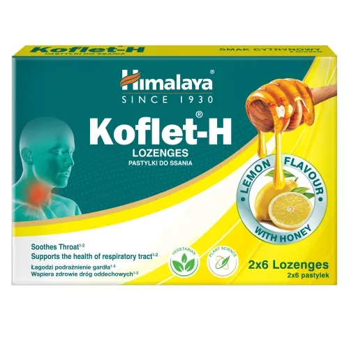 HIMALAYA Koflet-H ledenes ar citrona garšu, 12 gab - Produkta attēls