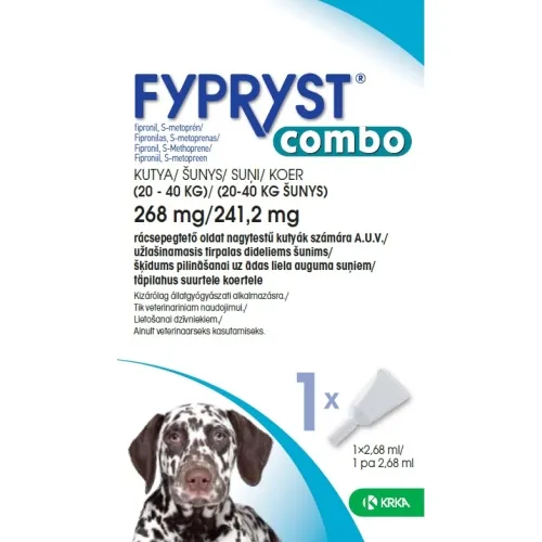 Product image of FYPRYST COMBO 268MG/241.2MG ŠĶĪD SUŅIEM (20-40KG) N1