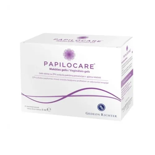 PAPILOCARE vaginālais gēls 5 ml, 21 gab - Produkta attēls 