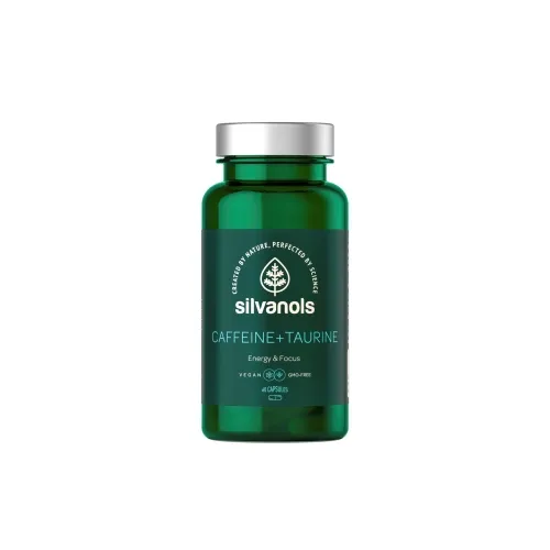 SILVANOLS Caffeine + Taurine kapsulas, 60 gab - Produkta attēls 