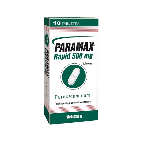 PARAMAX Rapid 500mg tabletes, 10 gab.