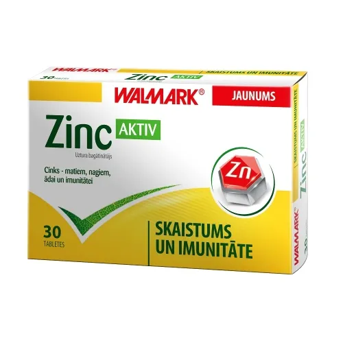 WALMARK Zinc Aktiv tabletes, 30 gab.