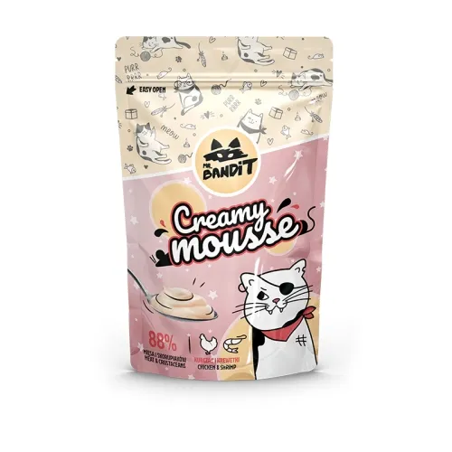 MR.BANDIT CAT KRĒMS AR VISTAS UN GARNEĻU GARŠU 60G