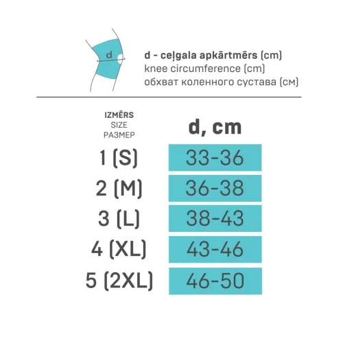 TONUS ELAST 9903 Neoprēna ceļa locītavas fiksators NR.4 - Produkta attēls 2