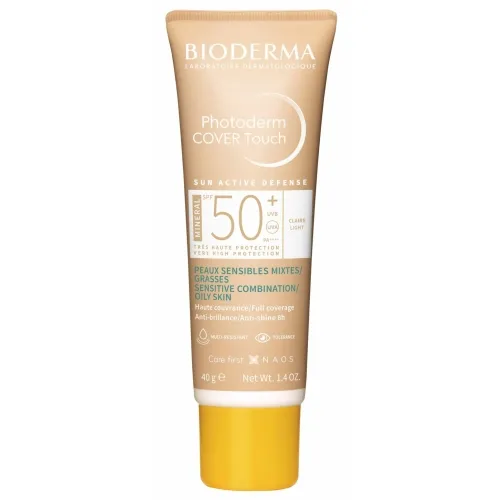 BIODERMA Photoderm Cover touch SPF50+ gaiši tonēts, 40g