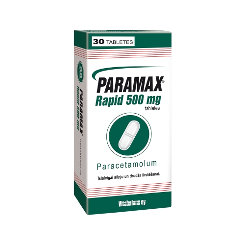 Product image of PARAMAX Rapid 500mg tabletes, 30 gab.