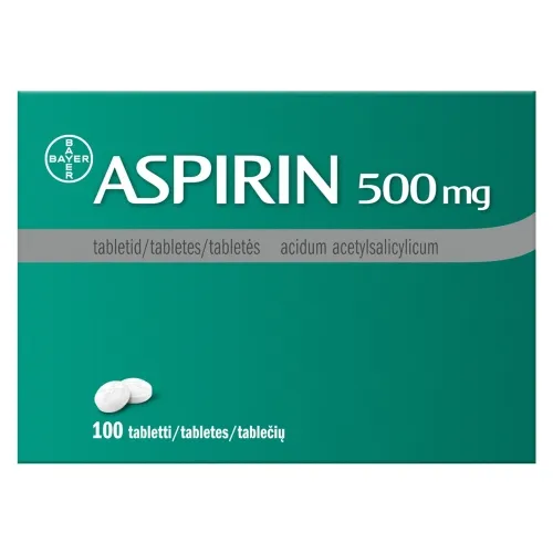 ASPIRIN 500 mg tabletes, 100 gab.