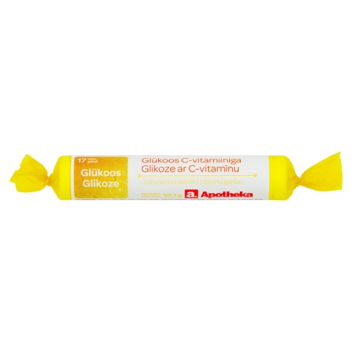 Product image of APOTHEKA Glikoze ar C vitamīnu (citrona garša), 17 gab