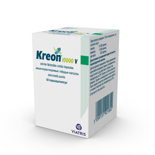 KREON 10 000 V kapsulas, 50 gab. - Produkta attēls 3