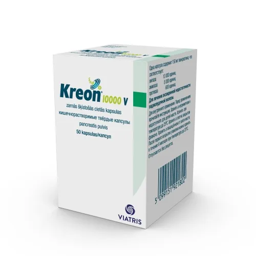 KREON 10 000 V kapsulas, 50 gab. - Produkta attēls 3