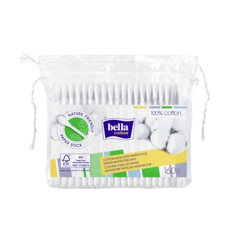 Product image of BELLA COTTON vates-papīra kociņi maisiņā, 160 gab.