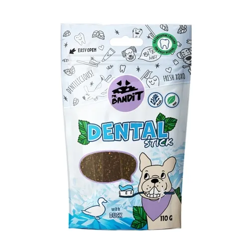 MR.BANDIT DENTAL STICKS KOCIŅI ZOBU VESELĪBAI AR PĪLI 110G