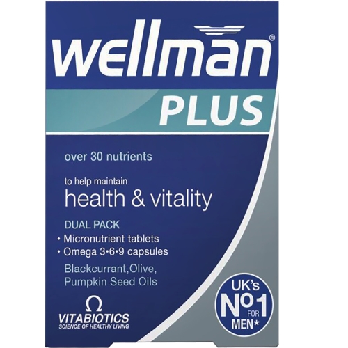 Product image of Wellman® Plus Omega 3-6-9, 28 tabletes un 28 kapsulas