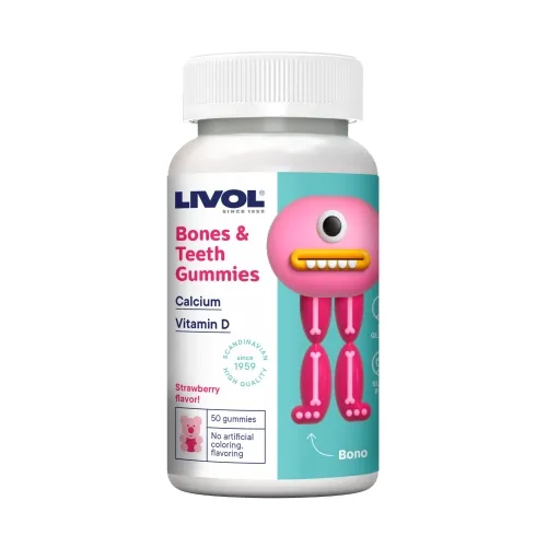 LIVOL Bones & Teeth Gummies, 50 gab