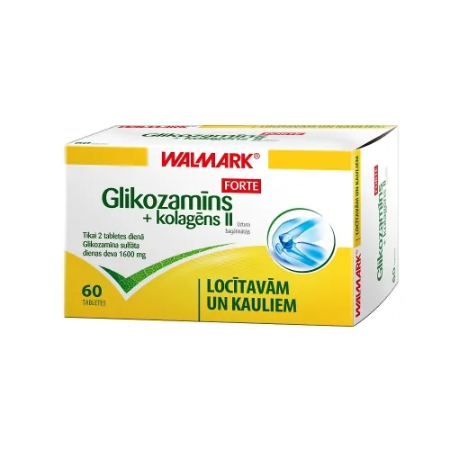 WALMARK glikozamīns Forte+Kolagēns II tabl. (bojāts iepakojums), 60 - Produkta attēls 