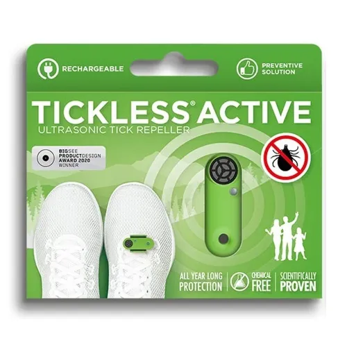 Tickless Active ultraskaņas repelenta ierīce, zaļa (USB lādējama)