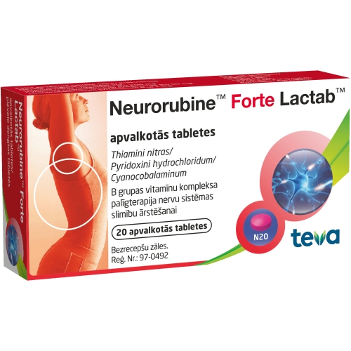 Product image of NEURORUBINE FORTE TABLETES N20