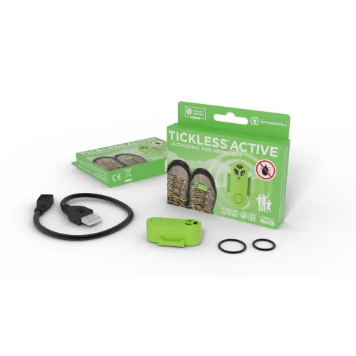 Tickless Active ultraskaņas repelenta ierīce, zaļa (USB lādējama)