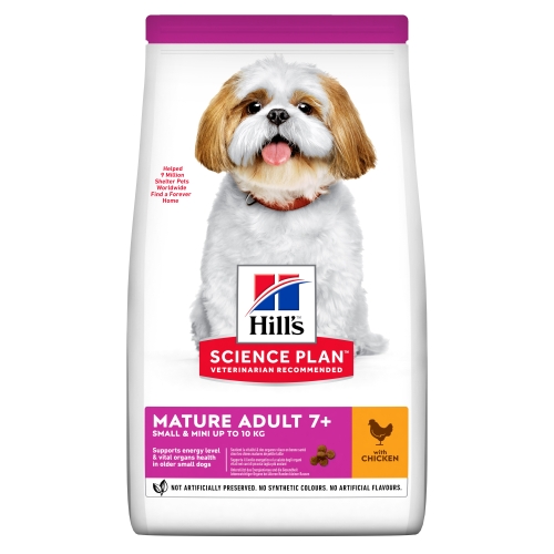 Hills suņu sausā barība Mature 7+ mazām šķirnēm vista 300g - Produkta attēls 