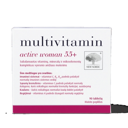 Product image of NEW NORDIC Multivitamin Active Woman 55+ tabletes, 90 gab.