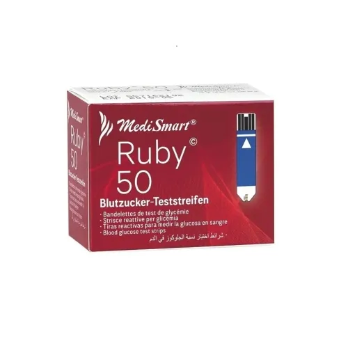 MEDISMART Ruby glikēmijas teststrēmeles, 50 gab.