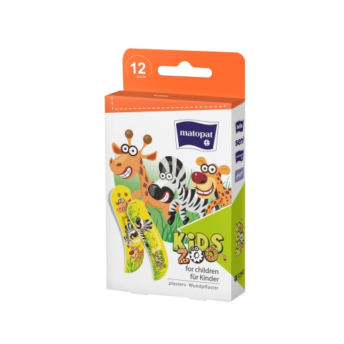 MATOPAT KIDS ZOO plāksteri bērniem, 12 gab.