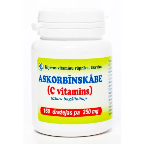 ASKORBĪNSKĀBE 50 mg dražejas, 160 gab - Produkta attēls 